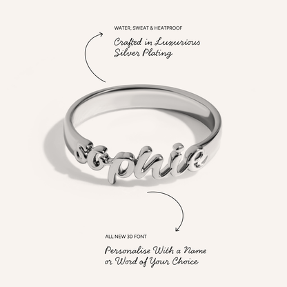 Script Name Ring (Silver)