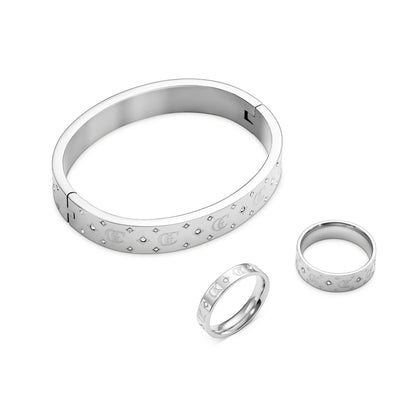 Own Way Monogram Bangle (Silver)