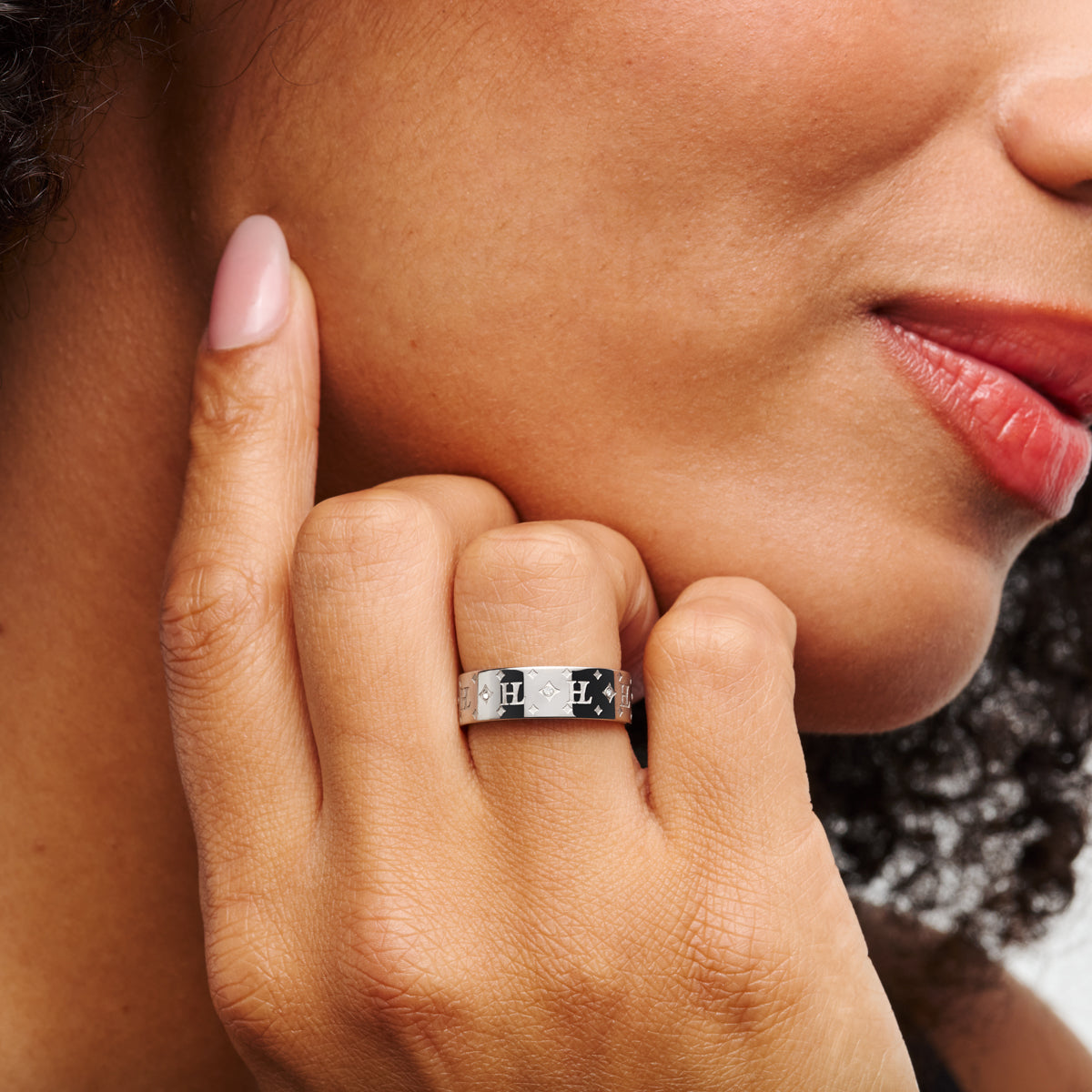 Own Way Statement Monogram Ring (Silver)