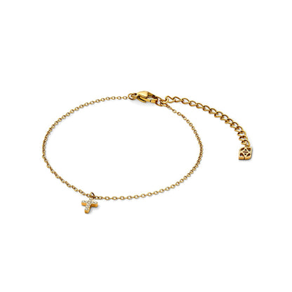 Crystal Cross Bracelet (Gold) (CS Replacement)