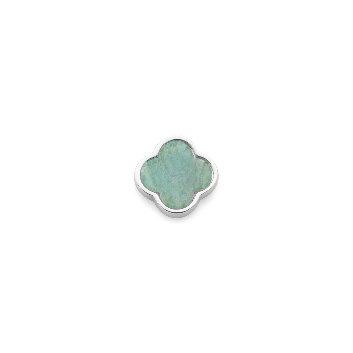 Amazonite Clover Charms (Silver) - Plain