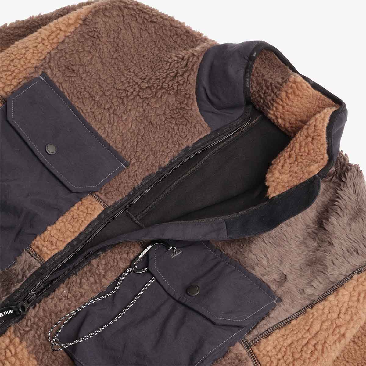 And Wander Mix Boa Jacket