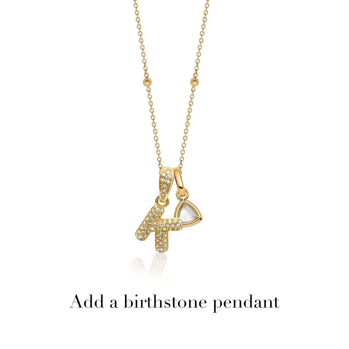 Bubble Initial Sphere Necklace - Gold