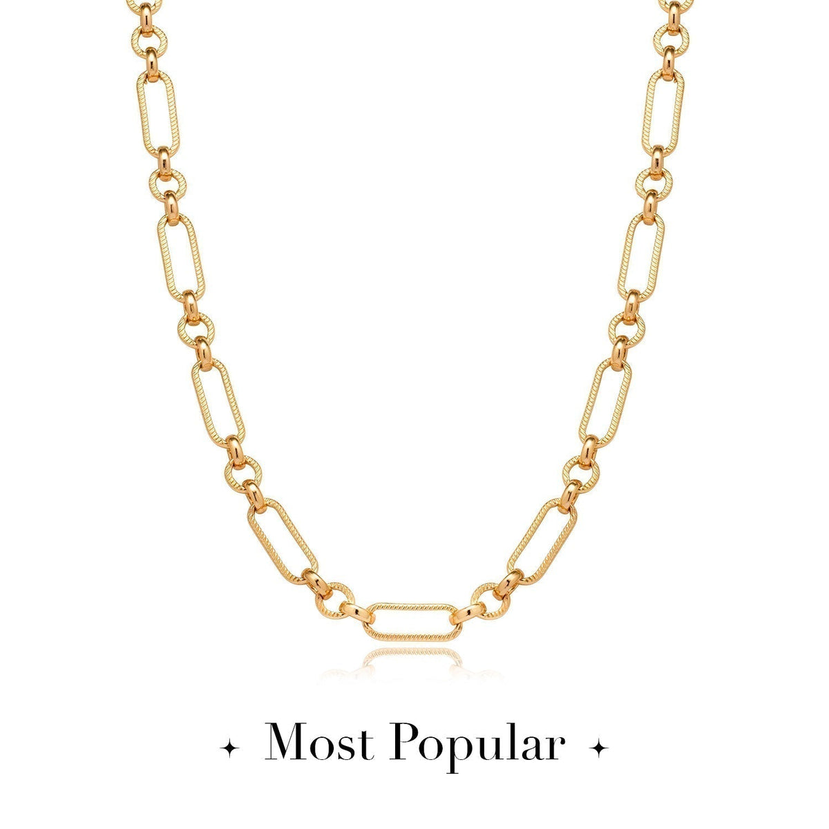 Figaro Chain Necklace (Gold)