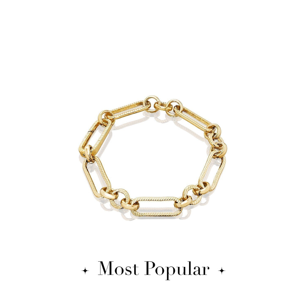 Figaro Chain Bracelet (Gold)