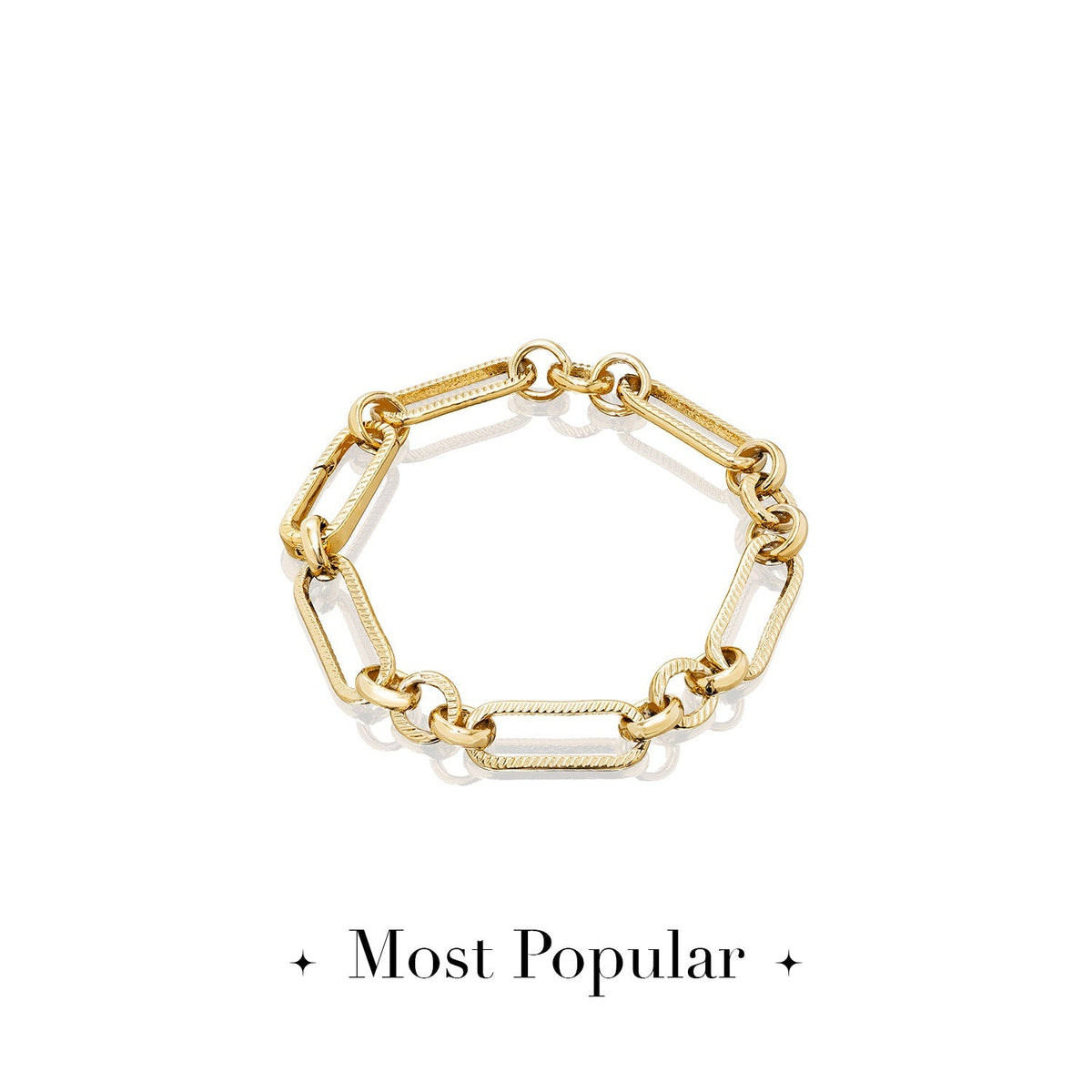 Figaro Chain Bracelet (Gold)