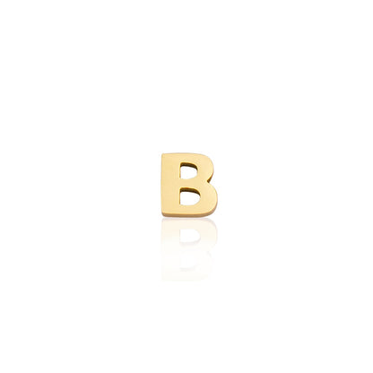 Mini Letter Sphere Chain Necklace (Gold)