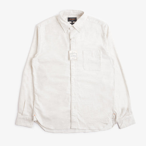 Beams Plus Button Down Solid Flannel Shirt
