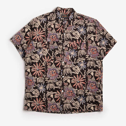 Beams Plus Open Collar Block Print Shirt