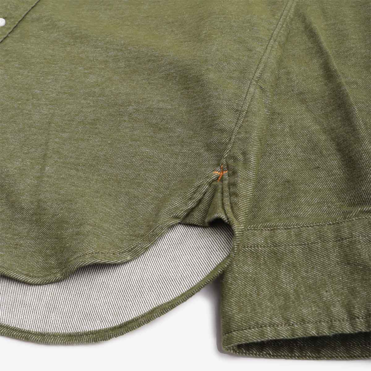 Beams Plus Button Down Solid Flannel Shirt