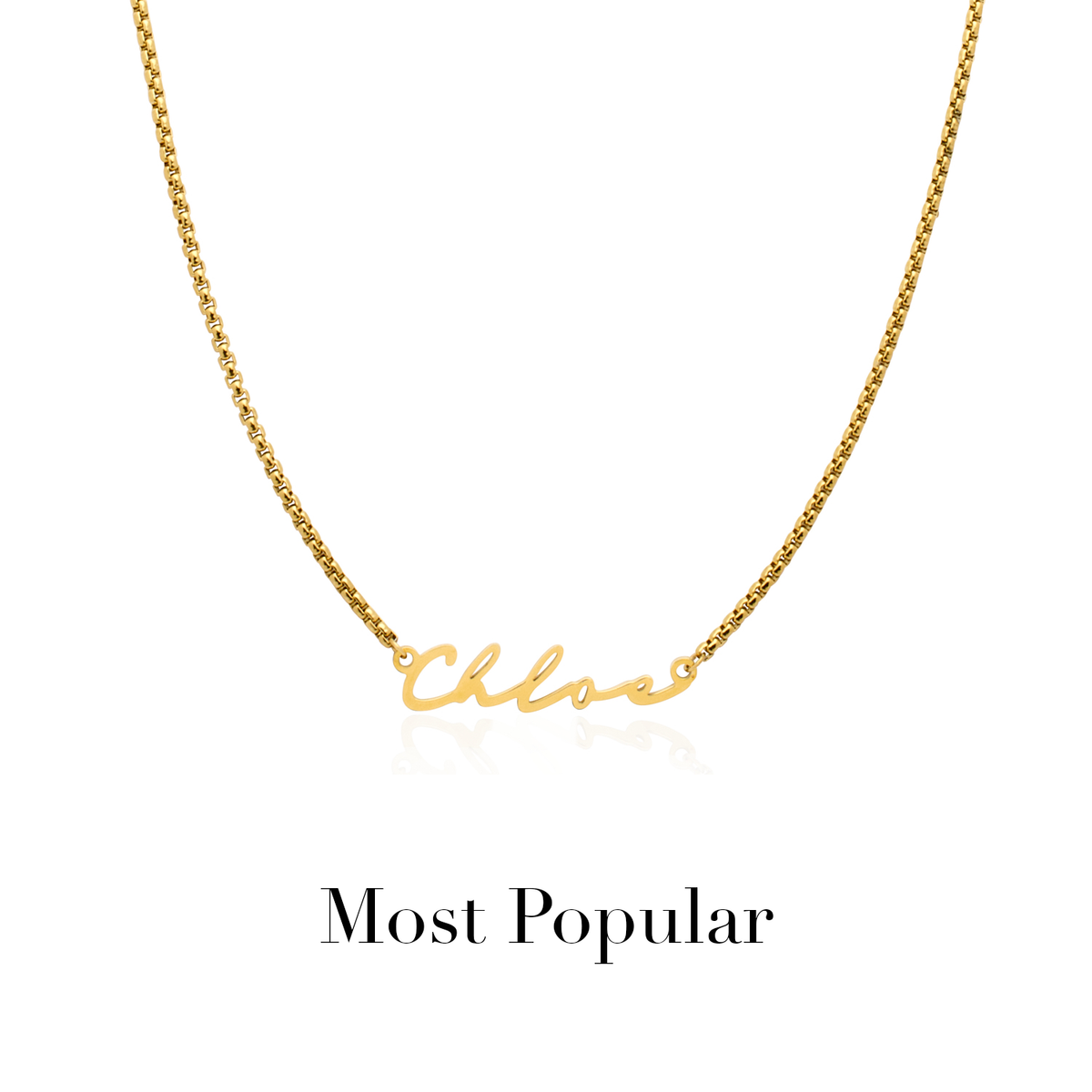 Signature Name Necklace (Gold)