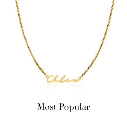 Signature Name Necklace (Gold)