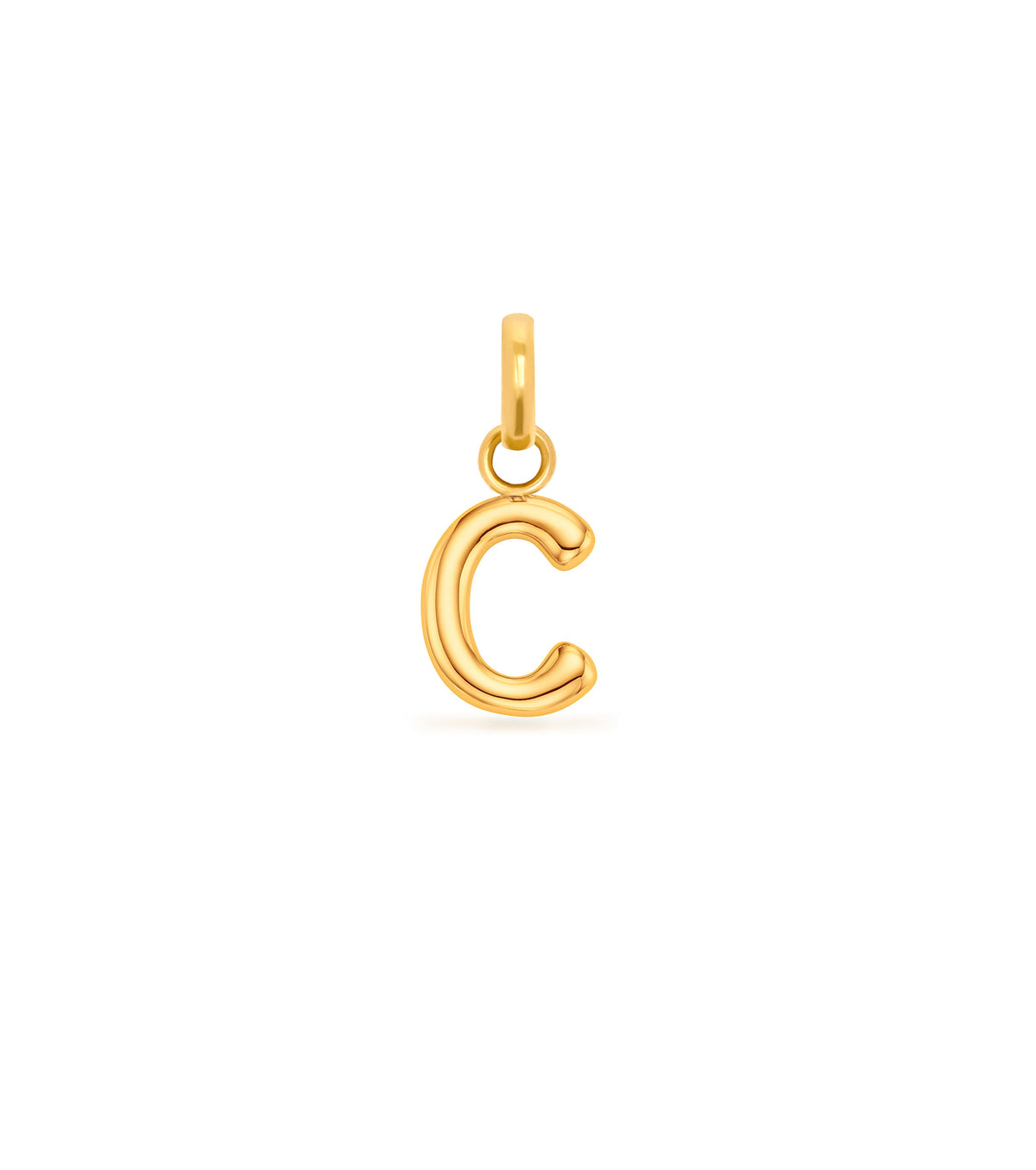 Mini Molten Initial Pendant (Gold)