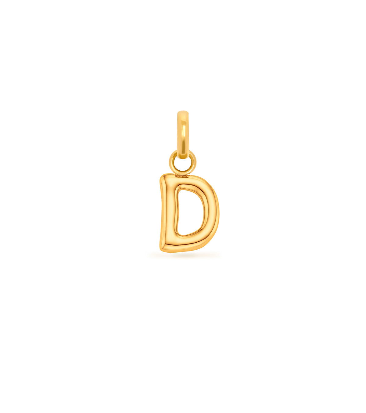 Mini Molten Initial Pendant (Gold)