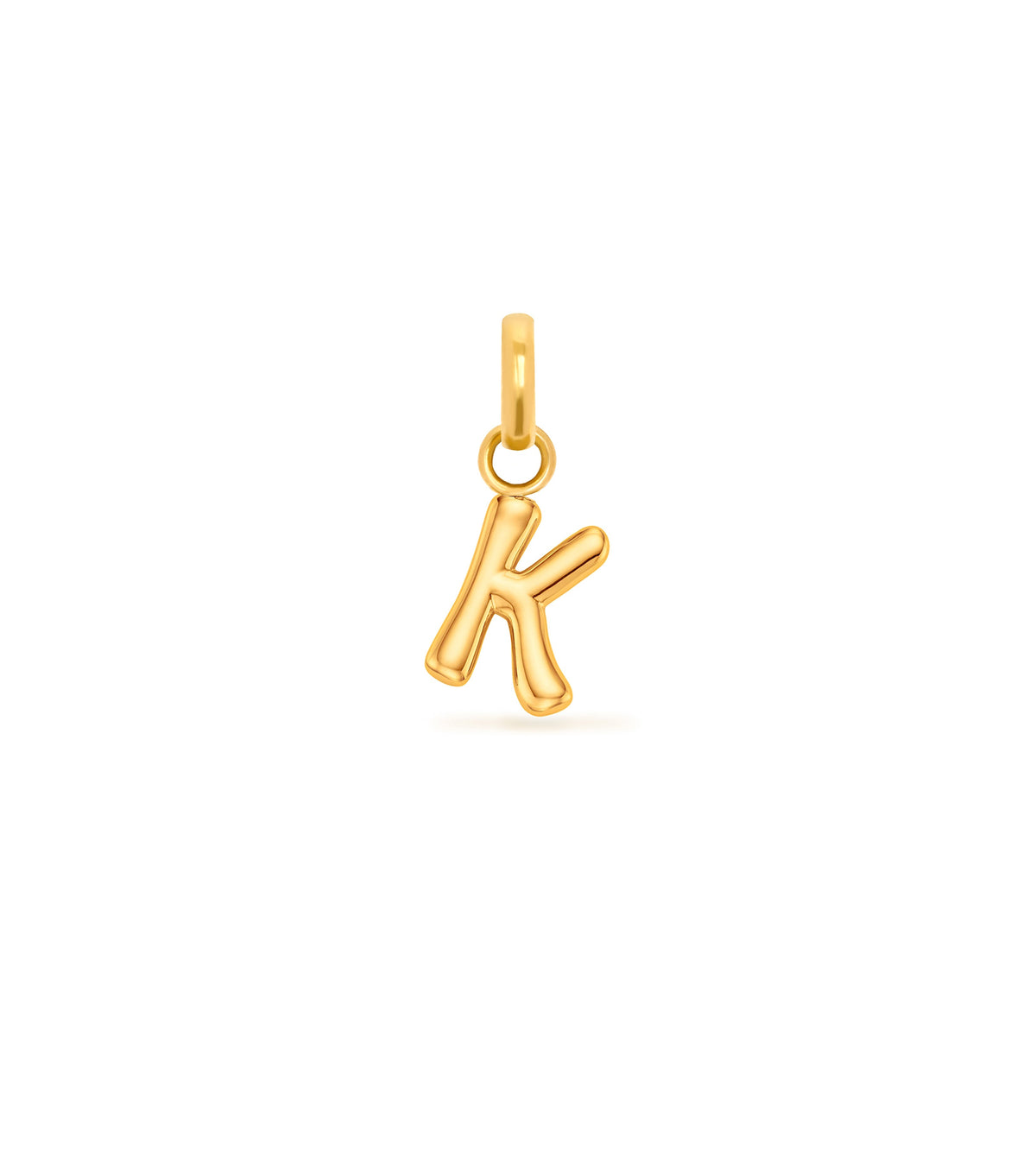 Mini Molten Initial Pendant (Gold)