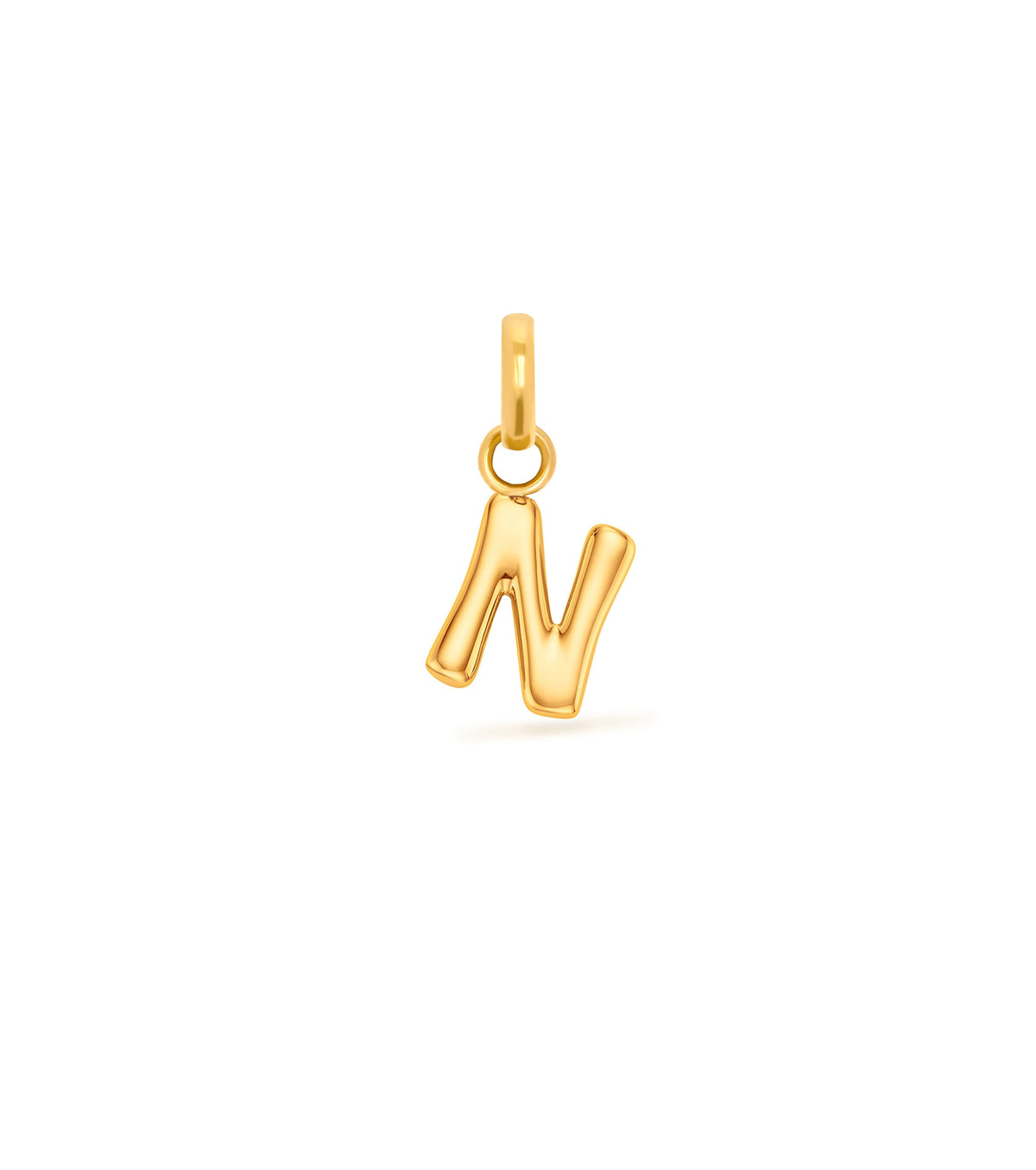 Mini Molten Initial Pendant (Gold)