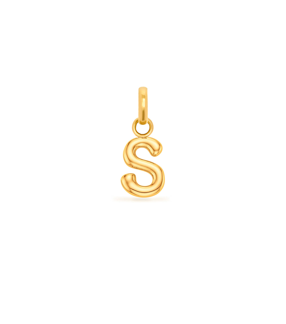 Mini Molten Initial Pendant (Gold)