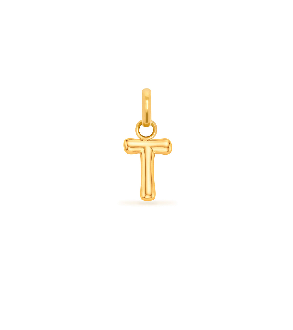 Mini Molten Initial Pendant (Gold)