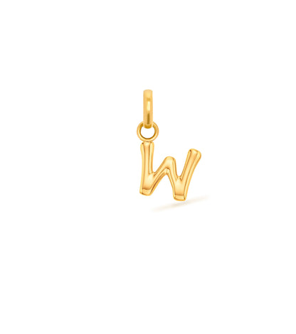 Mini Molten Initial Pendant (Gold)
