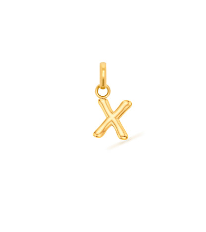 Mini Molten Initial Pendant (Gold)
