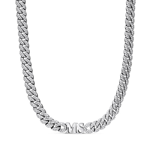 Gala Pavé Initial Choker (Silver)