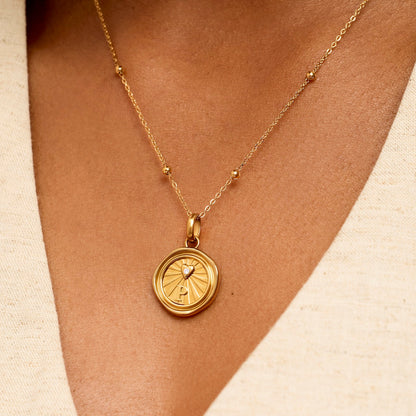 Custom Talisman Coin Necklace (Gold)