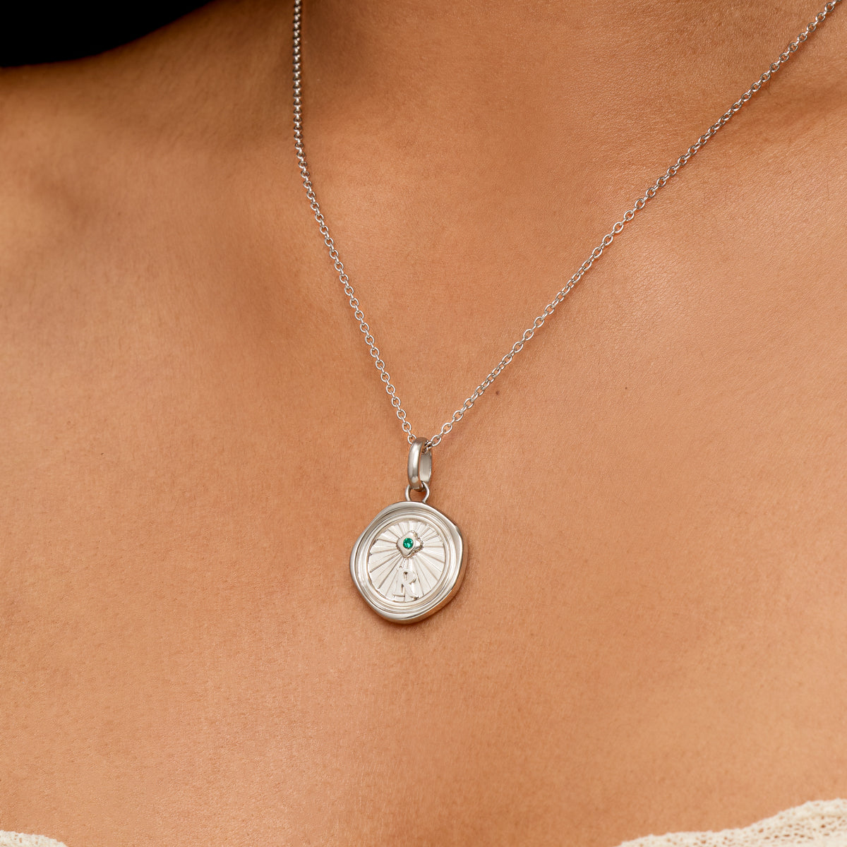 Custom Talisman Coin Necklace (Silver)