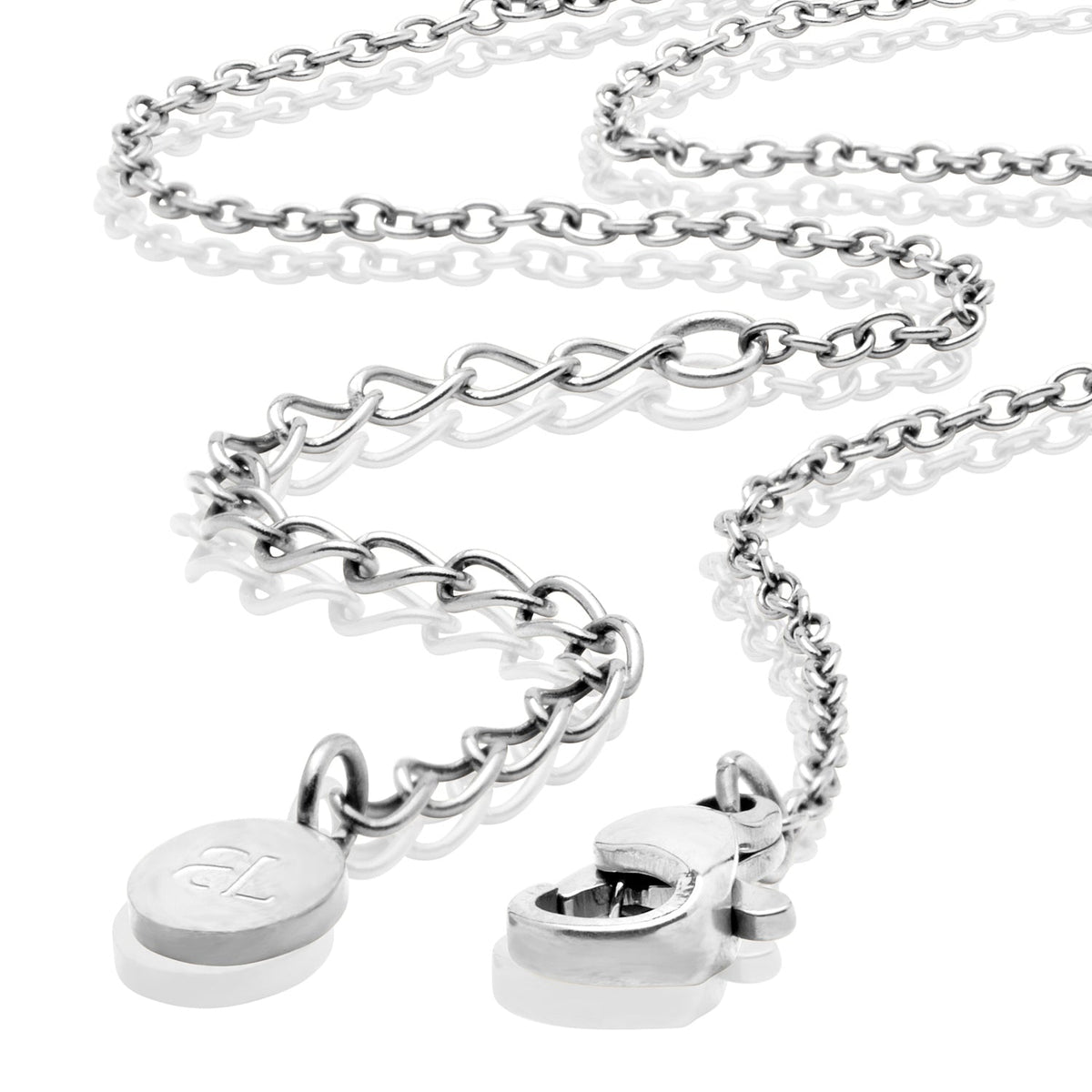 Crystal Signature Name Necklace (Silver)