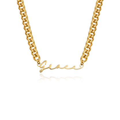 Signature Name Necklace (Gold)