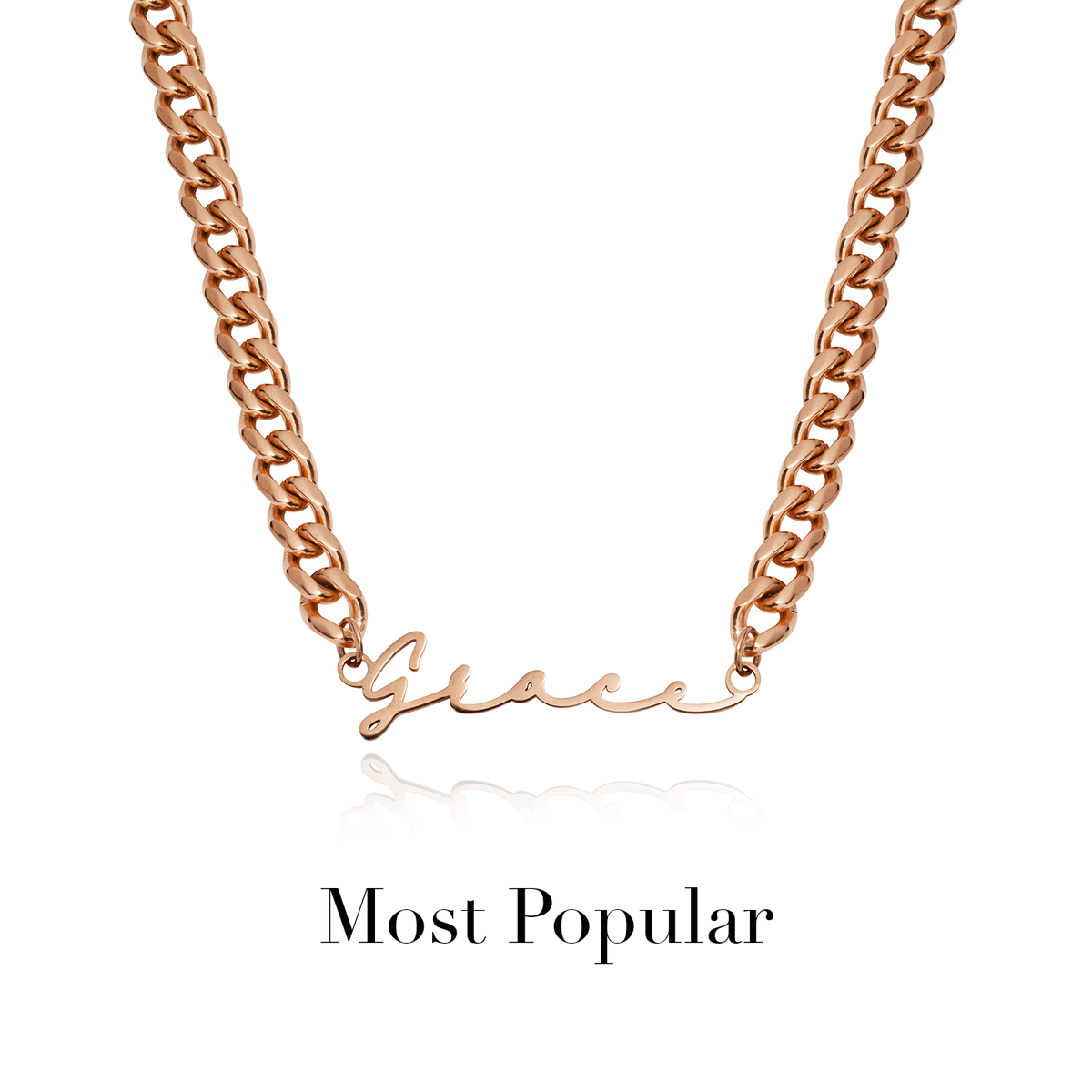 Signature Name Necklace (Rose Gold)