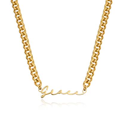 Signature Name Necklace (Gold)
