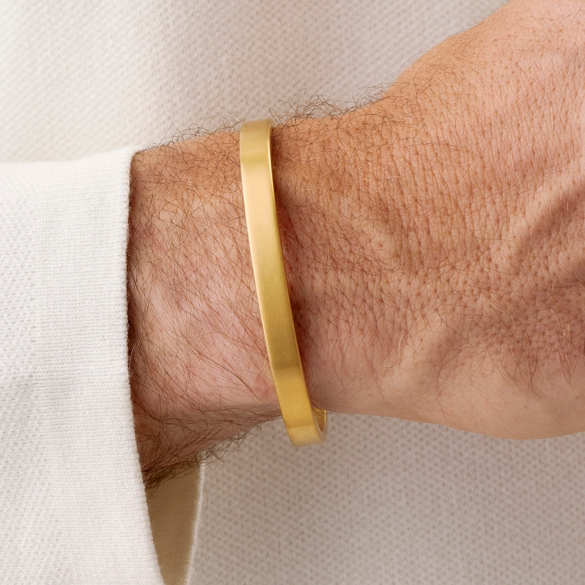 Custom Fingerprint Memento Cuff Bangle (Gold)