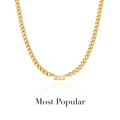Editorial Date Necklace (Gold)