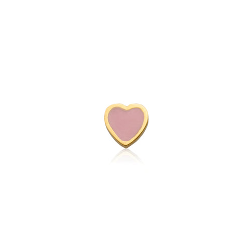 Made Mine Charms - Pink Heart Charm (Gold)