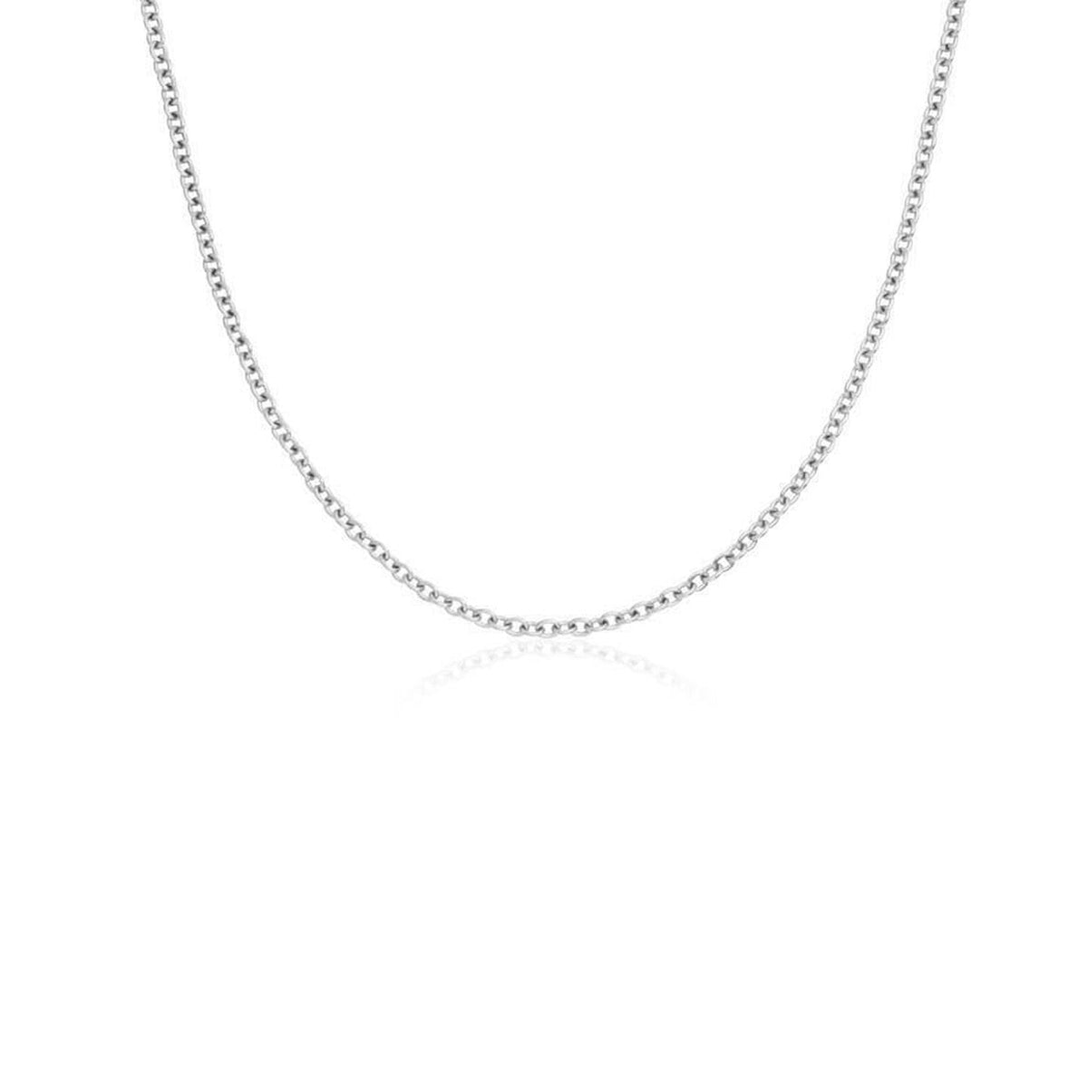 Fingerprint Moon & Star Tag Necklace (Silver)