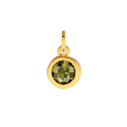 Made Mine Fine Charm - Molten Round Birthstone (Gold)