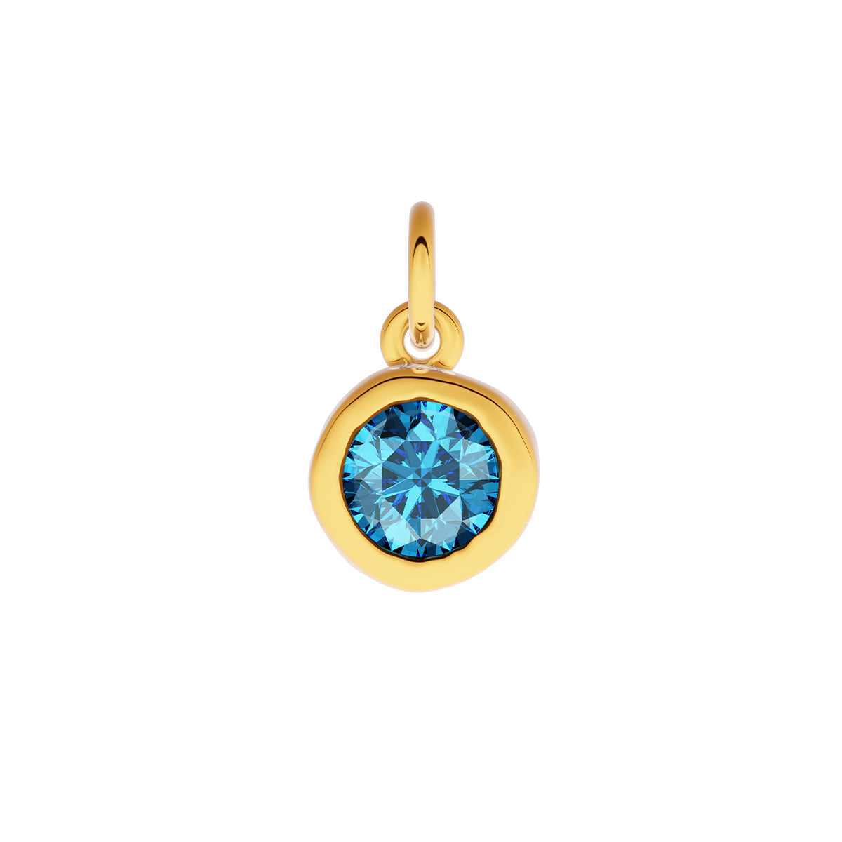 Made Mine Fine Charm - Molten Round Birthstone (Gold)