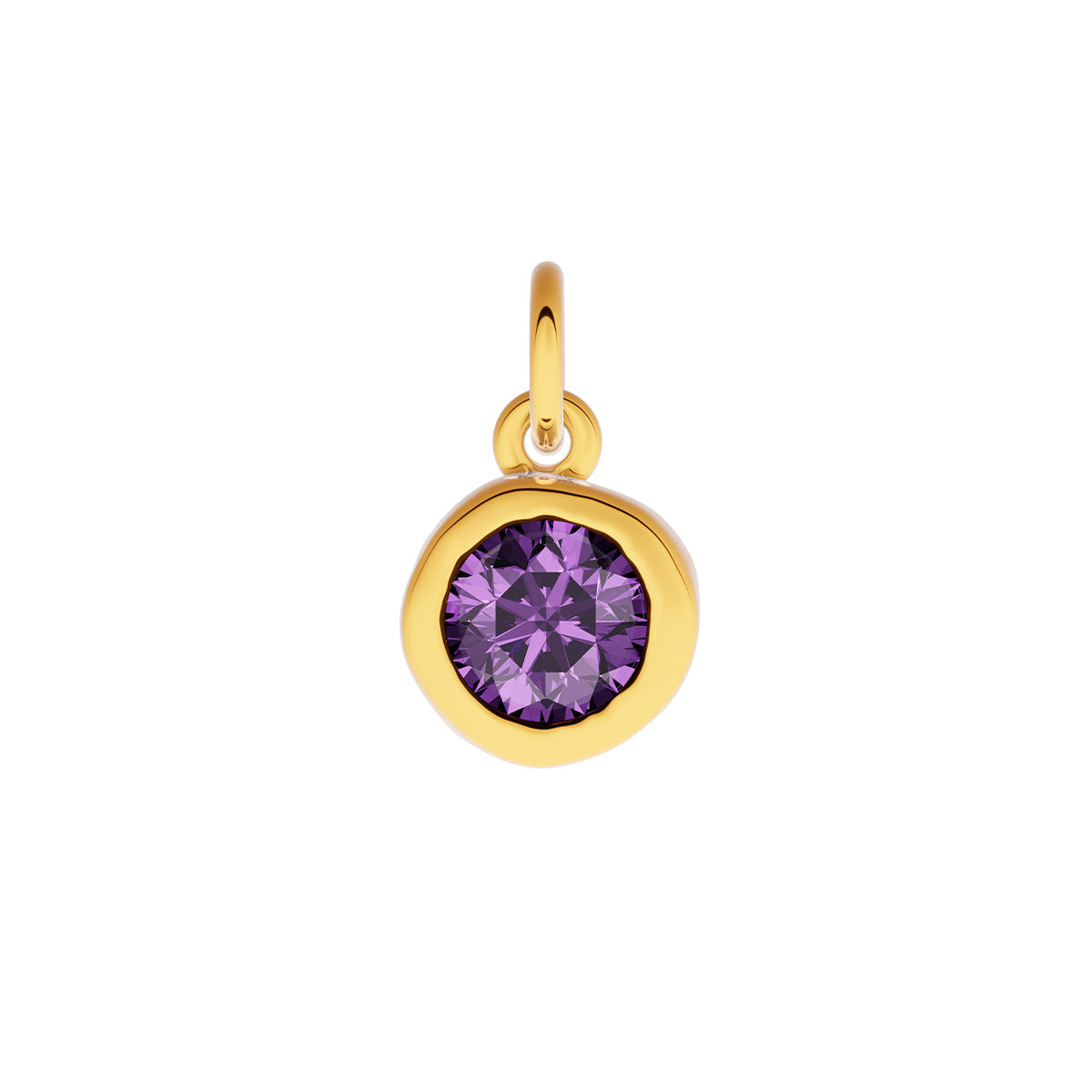 Made Mine Fine Charm - Molten Round Birthstone (Gold)