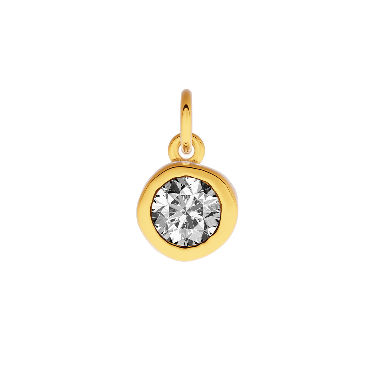Made Mine Fine Charm - Molten Round Birthstone (Gold)
