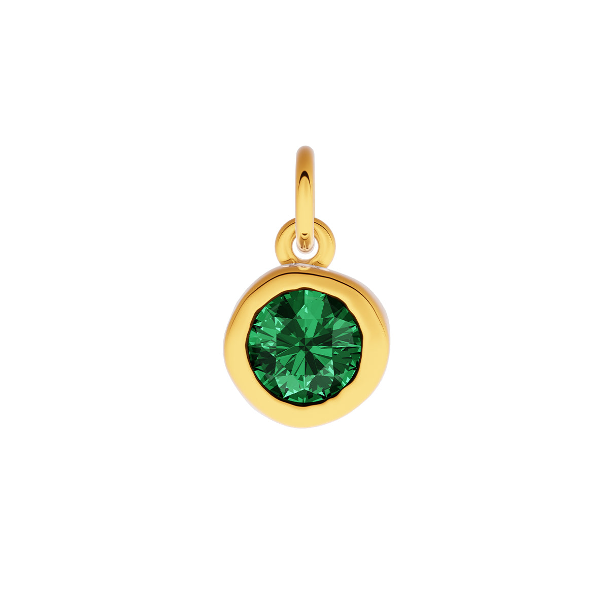 Made Mine Fine Charm - Molten Round Birthstone (Gold)