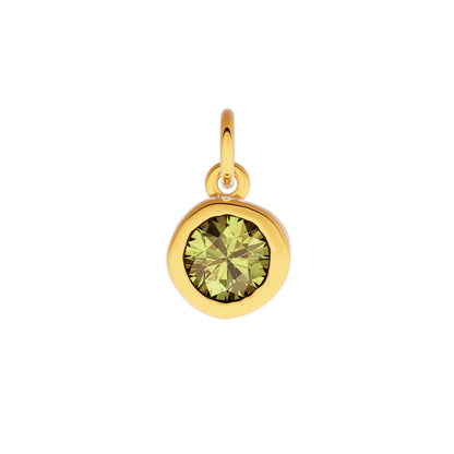 Made Mine Fine Charm - Molten Round Birthstone (Gold)