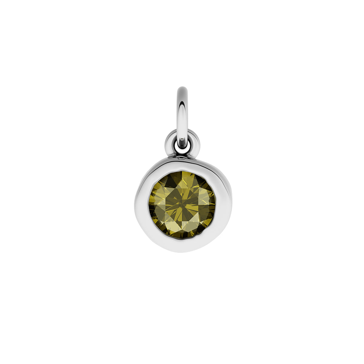 Made Mine Fine Charm - Molten Round Birthstone (Silver)