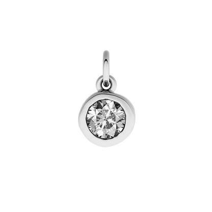 Made Mine Fine Charm - Molten Round Birthstone (Silver)