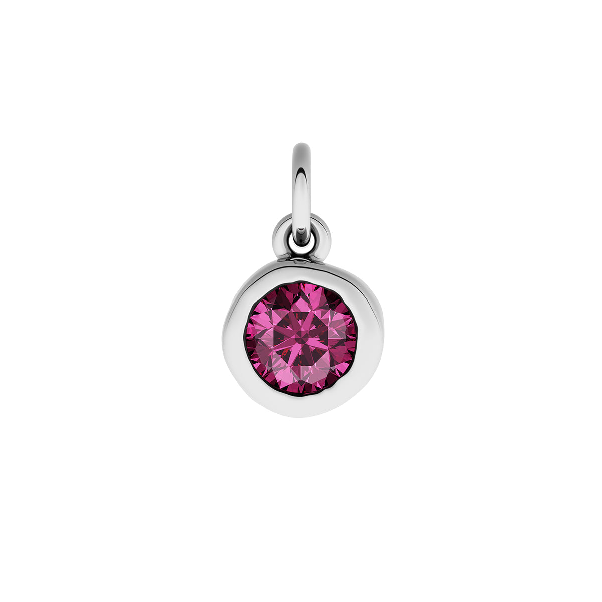 Made Mine Fine Charm - Molten Round Birthstone (Silver)