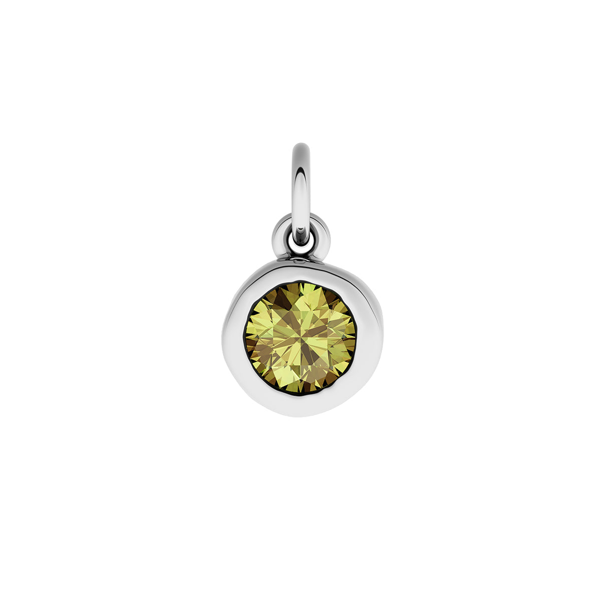 Made Mine Fine Charm - Molten Round Birthstone (Silver)