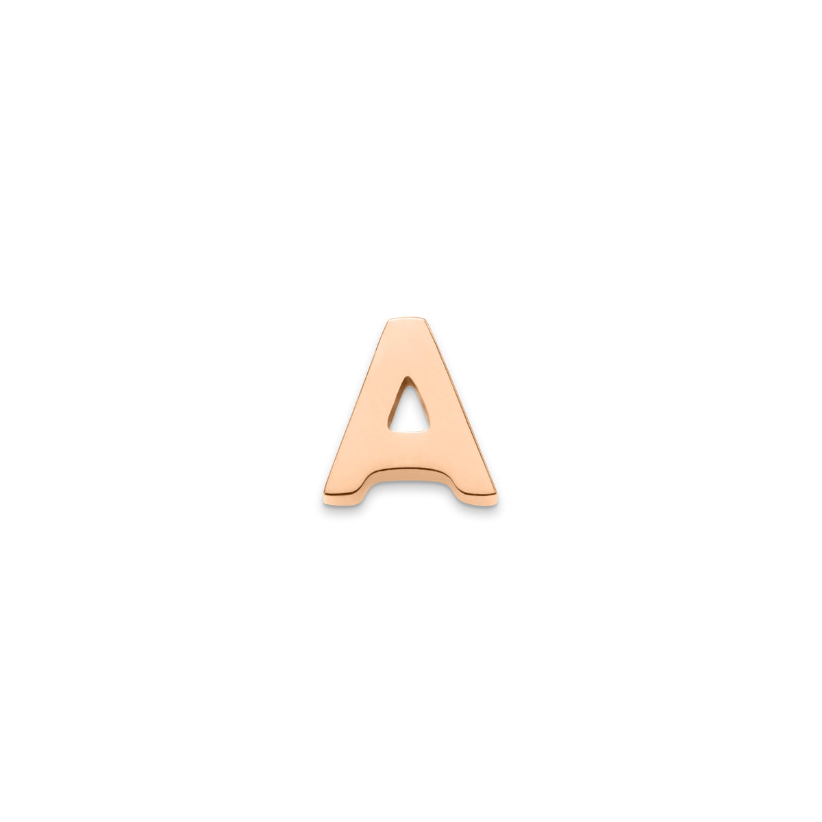 Made Mine Charms - Block Initial Charm (Rose Gold)