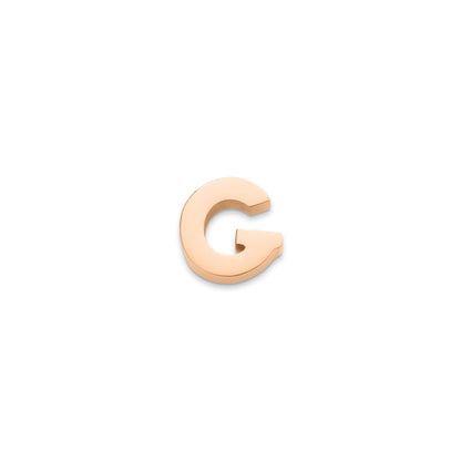 Made Mine Charms - Block Initial Charm (Rose Gold)
