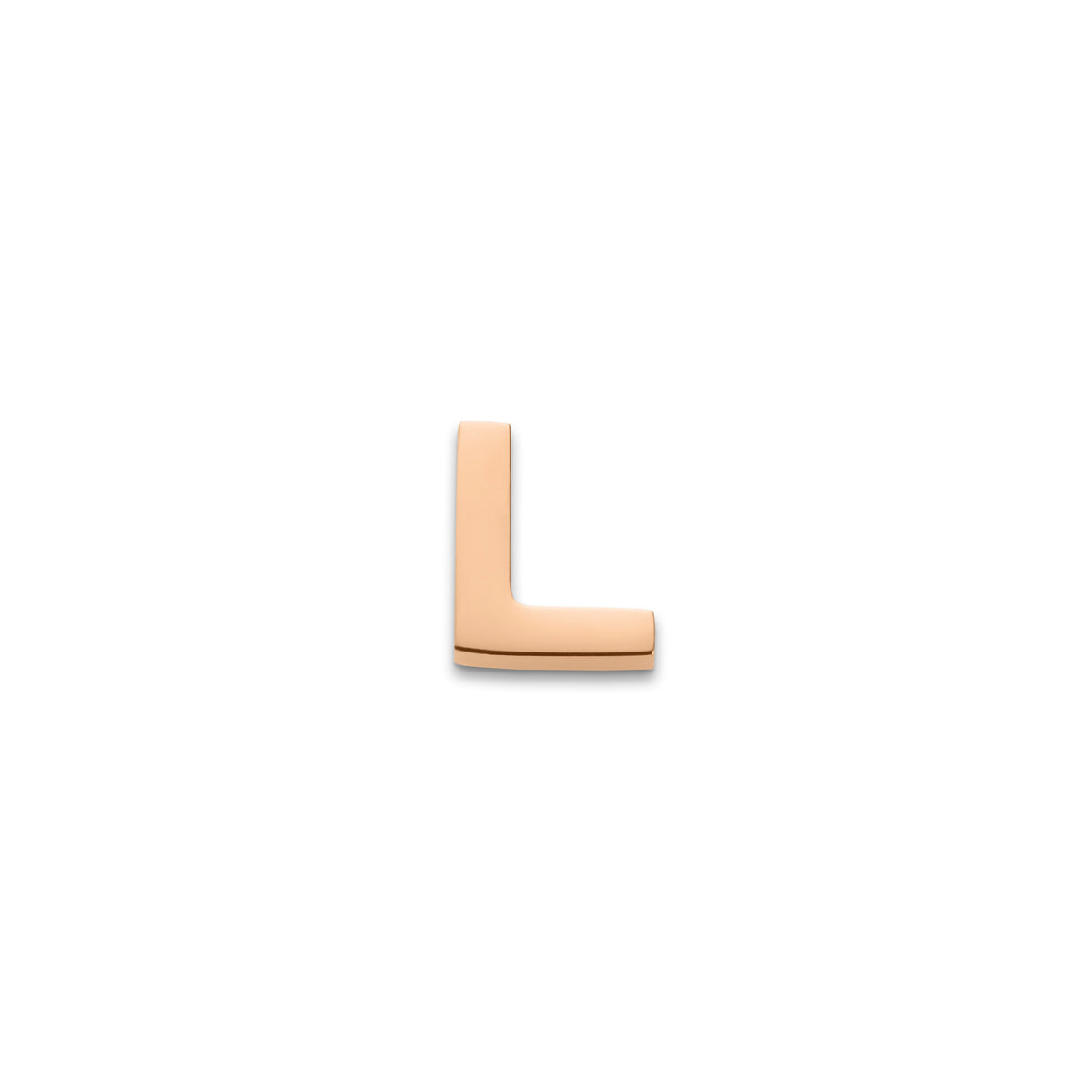 Made Mine Charms - Block Initial Charm (Rose Gold)