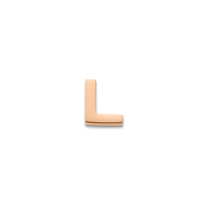 Made Mine Charms - Block Initial Charm (Rose Gold)