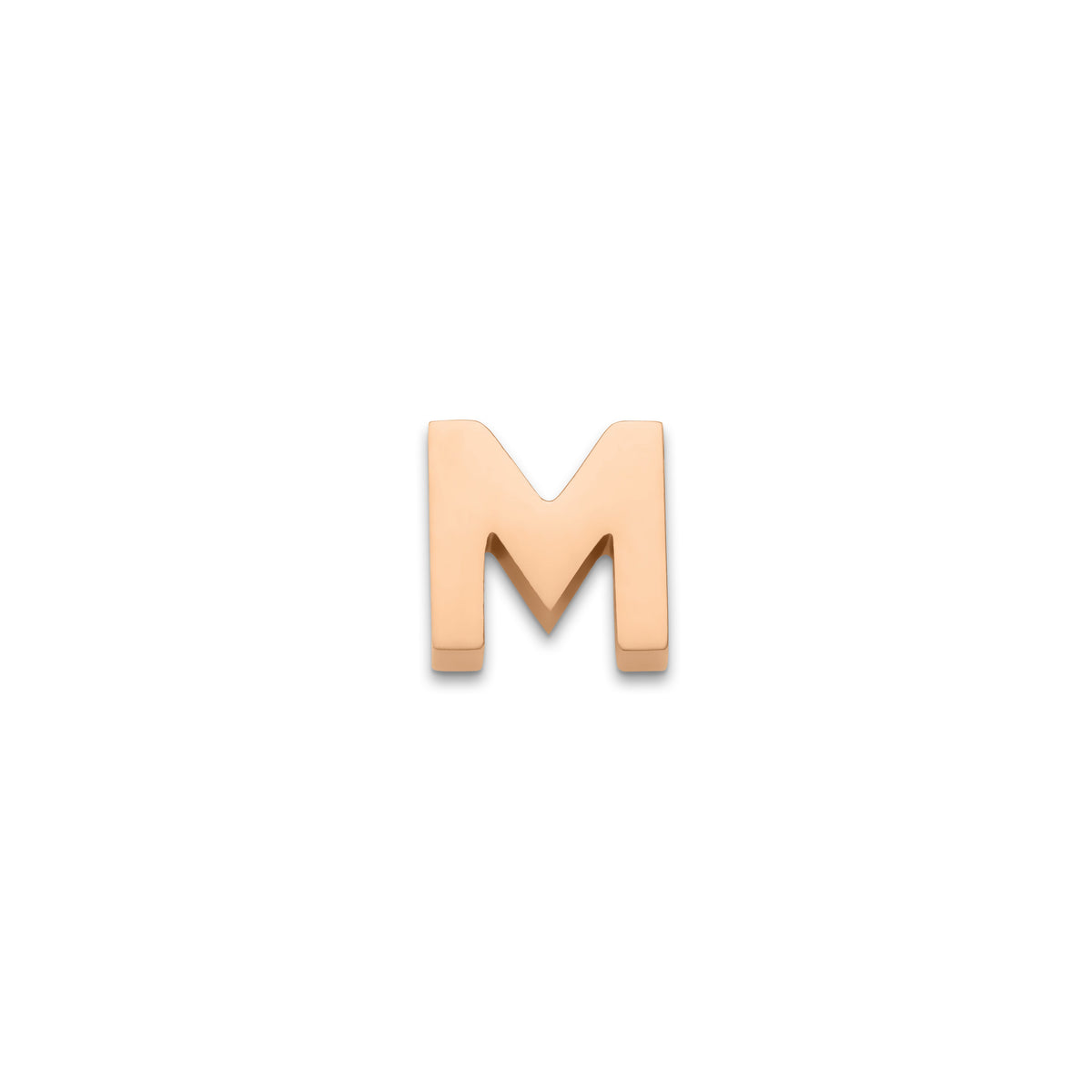 Made Mine Charms - Block Initial Charm (Rose Gold)